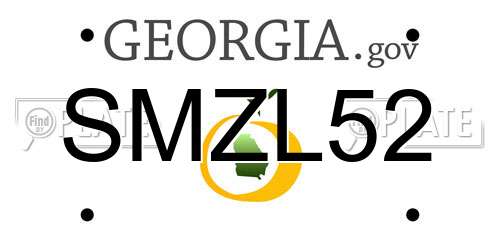 SMZL52 Georgia License Plate