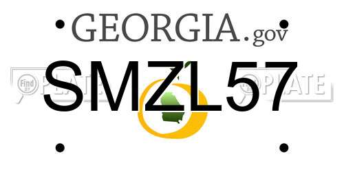 SMZL57 Georgia License Plate