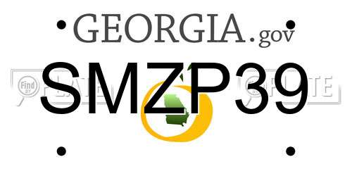 SMZP39 Georgia License Plate