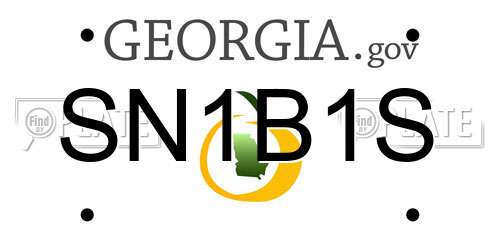 SN1B1S Georgia License Plate