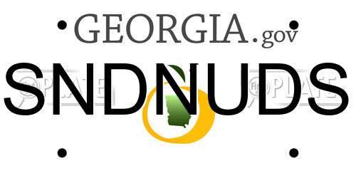 SNDNUDS Georgia License Plate