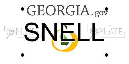 SNELL Georgia License Plate