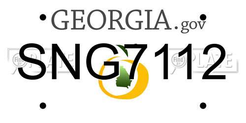 SNG7112 Georgia License Plate