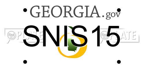SNIS15 Georgia License Plate