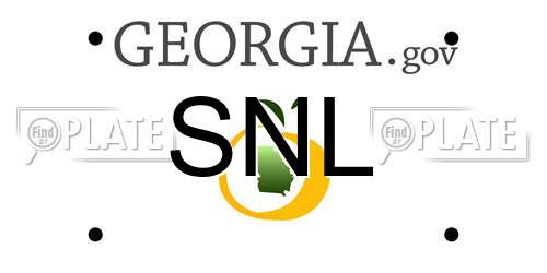 SNL Georgia License Plate