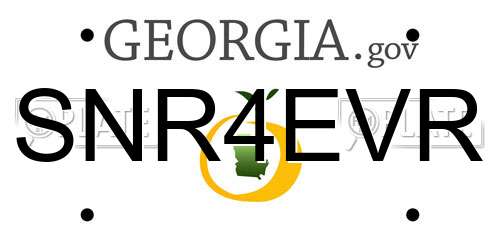 SNR4EVR Georgia License Plate