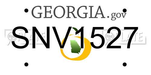 SNV1527 Georgia License Plate