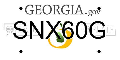SNX60G Georgia License Plate