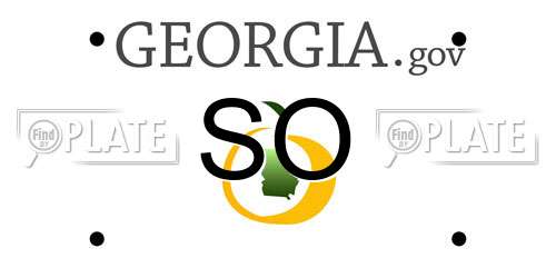 SO Georgia License Plate