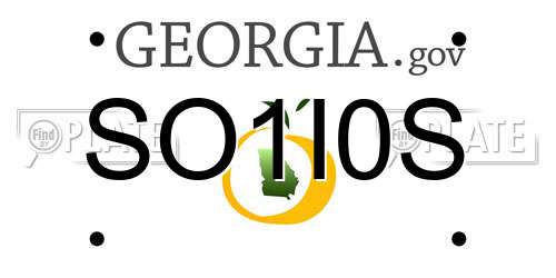 SO1I0S Georgia License Plate
