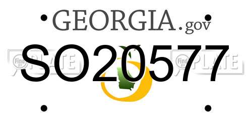 SO20577 Georgia License Plate