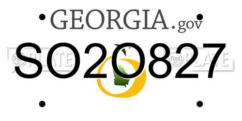 SO2O827 Georgia License Plate