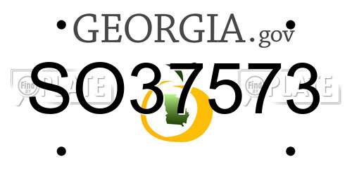 SO37573 Georgia License Plate