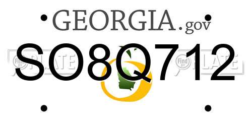 SO8Q712 Georgia License Plate