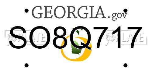 SO8Q717 Georgia License Plate