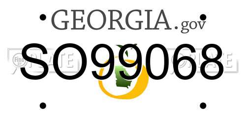 SO99068 Georgia License Plate