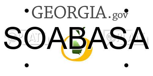 SOABASA Georgia License Plate