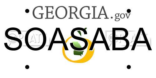 SOASABA Georgia License Plate