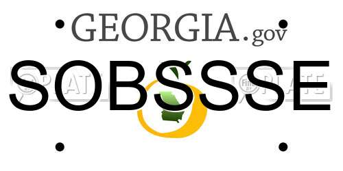 SOBSSSE Georgia License Plate