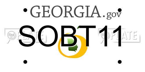 SOBT11 Georgia License Plate