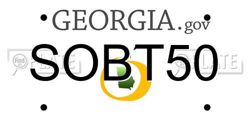 SOBT50 Georgia License Plate