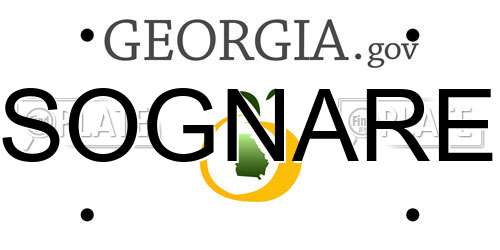 SOGNARE Georgia License Plate