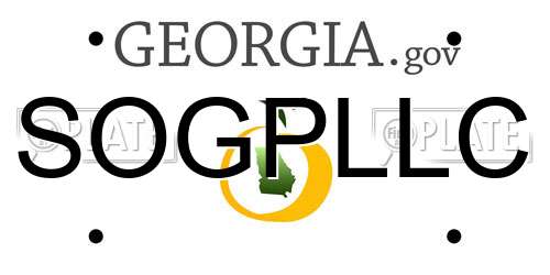 SOGPLLC Georgia License Plate