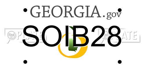 SOIB28 Georgia License Plate