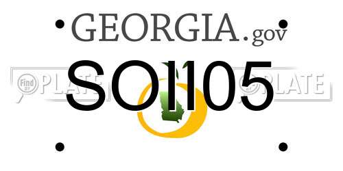 SOII05 Georgia License Plate
