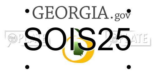 SOIS25 Georgia License Plate