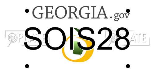 SOIS28 Georgia License Plate