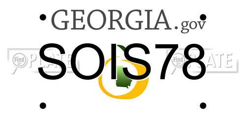 SOIS78 Georgia License Plate