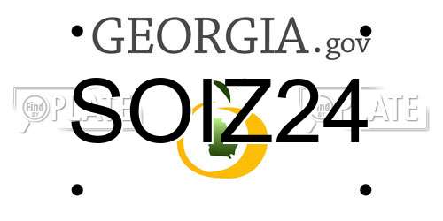 SOIZ24 Georgia License Plate