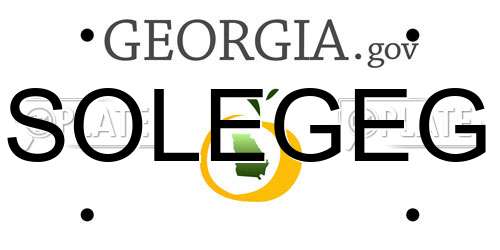 SOLEGEG Georgia License Plate