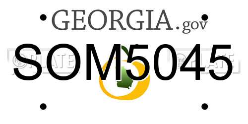 SOM5045 Georgia License Plate