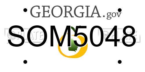 SOM5048 Georgia License Plate
