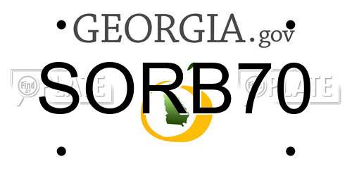 SORB70 Georgia License Plate