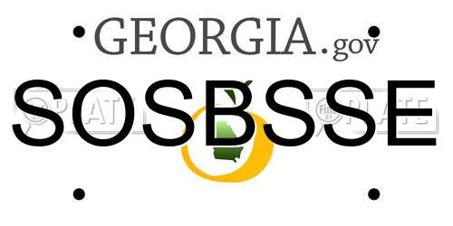 SOSBSSE Georgia License Plate