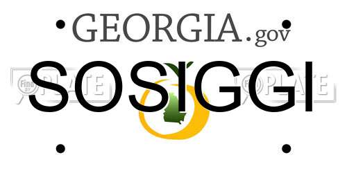 SOSIGGI Georgia License Plate