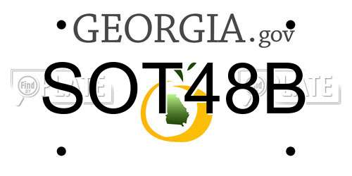 SOT48B Georgia License Plate
