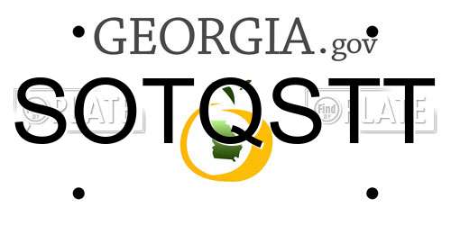 SOTQSTT Georgia License Plate