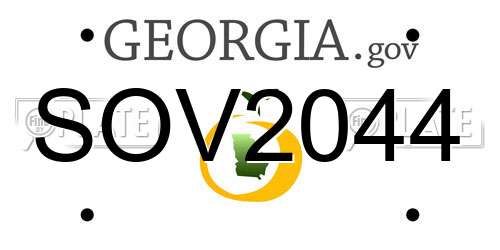 SOV2044 Georgia License Plate