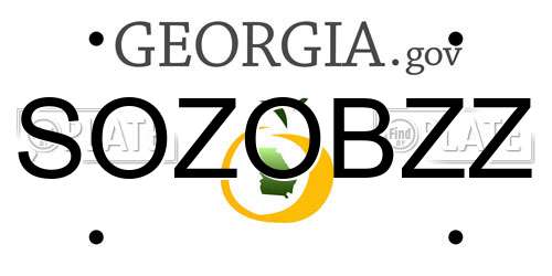 SOZOBZZ Georgia License Plate