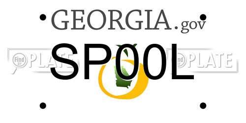 SP00L Georgia License Plate