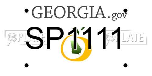 SP1111 Georgia License Plate