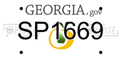 SP1669 Georgia License Plate