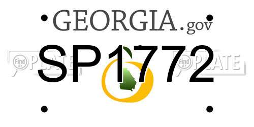 SP1772 Georgia License Plate