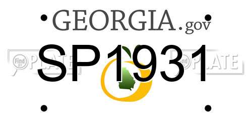 SP1931 Georgia License Plate