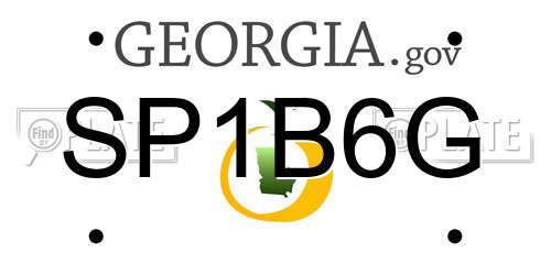 SP1B6G Georgia License Plate