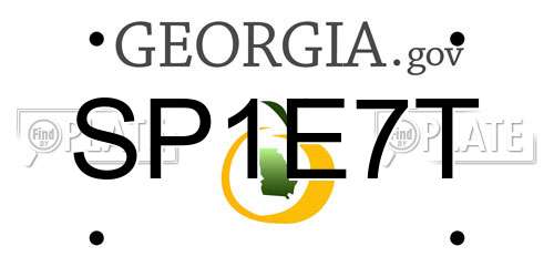 SP1E7T Georgia License Plate